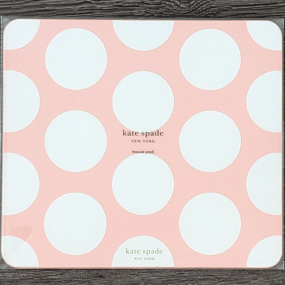 KATE SPADE NEW YORK ~ Mouse Pad ~ Polka Dot Peach Jumbo Dot